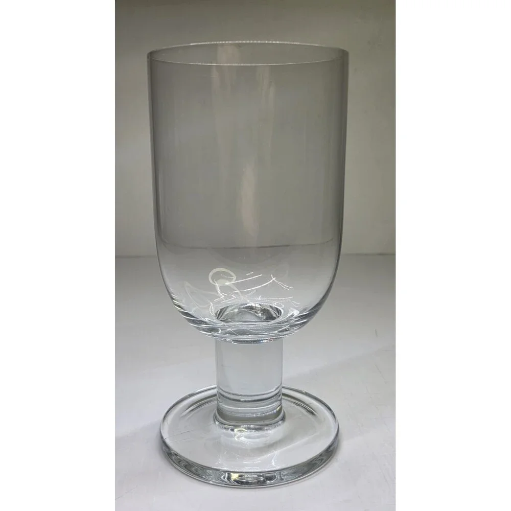 Set Of 6 CRATE & BARREL Viva Clear Water Goblets Glasses Rare Discontinued 6.4